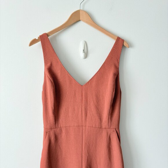 Aritzia Wilfred Ecoulement Jumpsuit Tie Back Brown Rust Size 8 - Picture 5 of 8